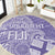 Custom Indo Fijians Round Carpet Fiji ke Hindustani Polyneisan Paisley Purple Style