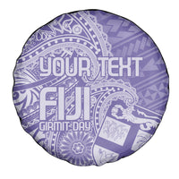 Custom Indo Fijians Spare Tire Cover Fiji ke Hindustani Polyneisan Paisley Purple Style