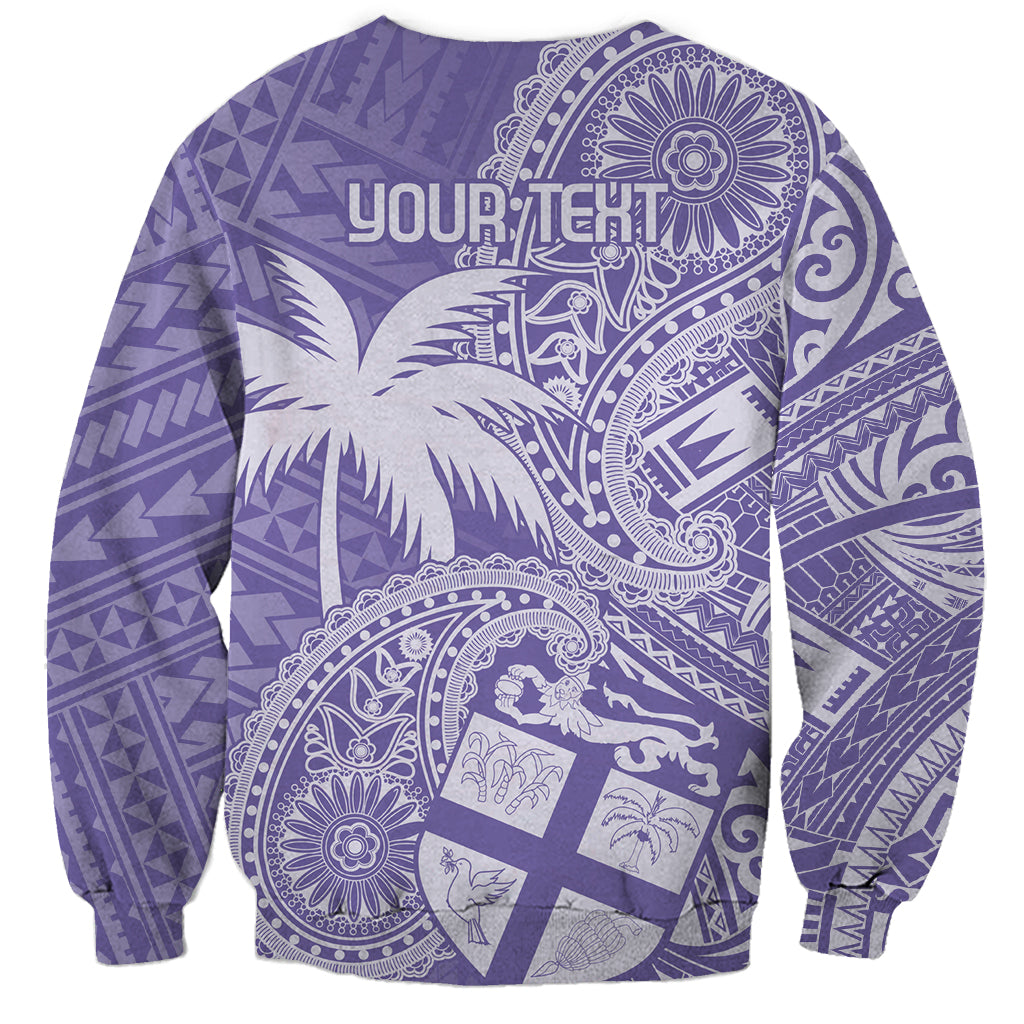 Custom Indo Fijians Sweatshirt Fiji ke Hindustani Polyneisan Paisley Purple Style LT9 - Polynesian Pride