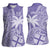 Custom Indo Fijians Women Sleeveless Polo Shirt Fiji ke Hindustani Polyneisan Paisley Purple Style