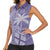 Custom Indo Fijians Women Sleeveless Polo Shirt Fiji ke Hindustani Polyneisan Paisley Purple Style