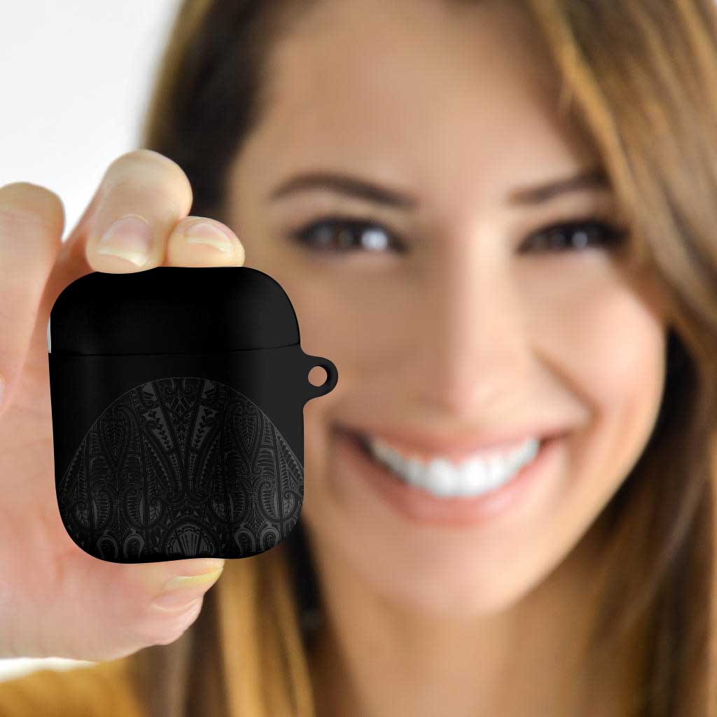 Queensland Maori Rugby Nga Hau e Wha AirPods Case Black Motif - Polynesian Pride
