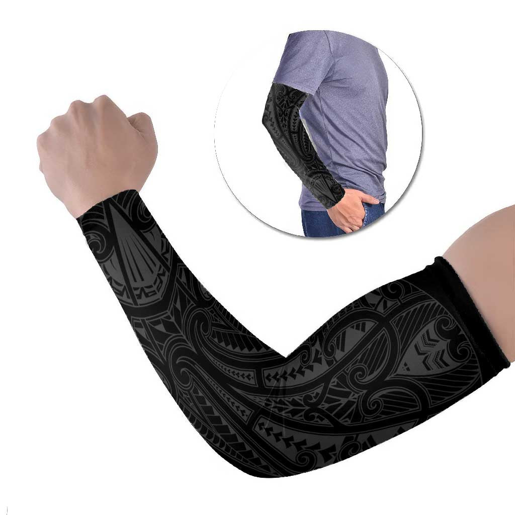 Queensland Maori Rugby Nga Hau e Wha Arm Sleeves Black Motif - Polynesian Pride