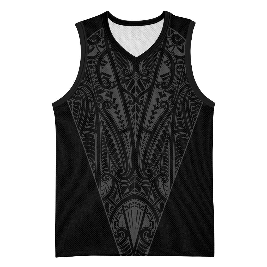 Queensland Maori Rugby Nga Hau e Wha Basketball Jersey Black Motif - Polynesian Pride
