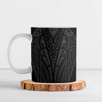 Queensland Maori Rugby Nga Hau e Wha Ceramic Mug Black Motif - Polynesian Pride