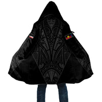 Queensland Maori Rugby Nga Hau e Wha Cloak Black Motif - Polynesian Pride