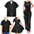 Queensland Maori Rugby Nga Hau e Wha Family Matching Tank Maxi Dress and Hawaiian Shirt Black Motif
