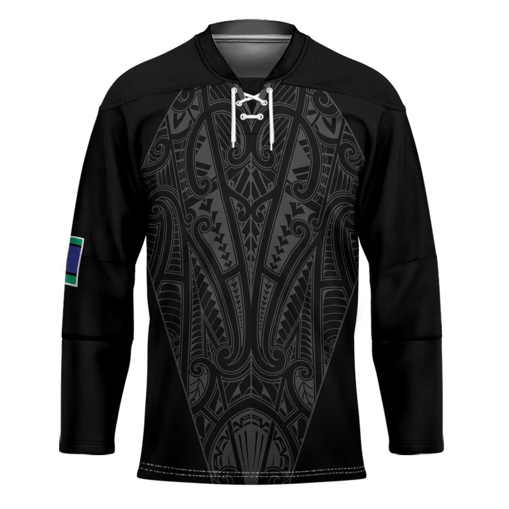 Queensland Maori Rugby Nga Hau e Wha Hockey Jersey Black Motif - Polynesian Pride