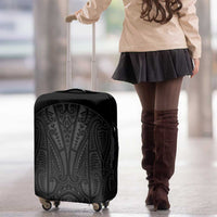Queensland Maori Rugby Nga Hau e Wha Luggage Cover Black Motif
