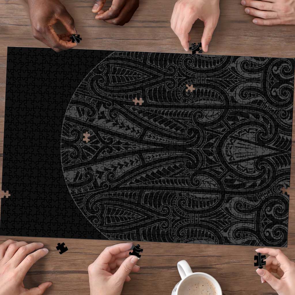 Queensland Maori Rugby Nga Hau e Wha Puzzle Black Motif - Polynesian Pride