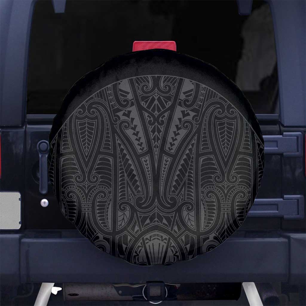 Queensland Maori Rugby Nga Hau e Wha Spare Tire Cover Black Motif