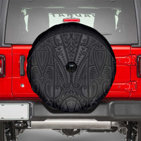 Queensland Maori Rugby Nga Hau e Wha Spare Tire Cover Black Motif
