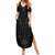 Queensland Maori Rugby Nga Hau e Wha Summer Maxi Dress Black Motif