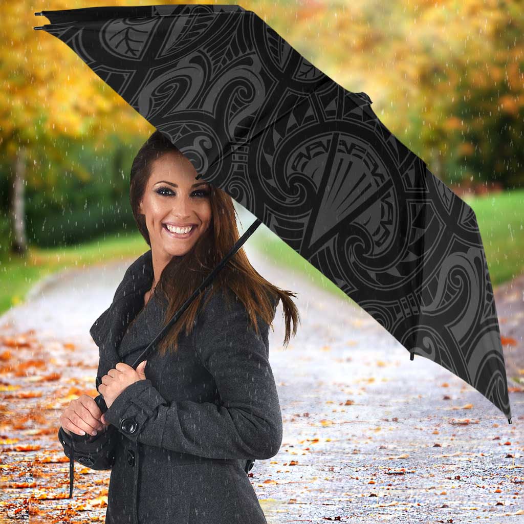 Queensland Maori Rugby Nga Hau e Wha Umbrella Black Motif - Polynesian Pride