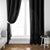 Queensland Maori Rugby Nga Hau e Wha Window Curtain Black Motif
