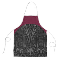 Queensland Maori Rugby Nga Hau e Wha Apron Maroon Motif - Polynesian Pride