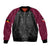 Queensland Maori Rugby Nga Hau e Wha Bomber Jacket Maroon Motif
