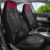 Queensland Maori Rugby Nga Hau e Wha Car Seat Cover Maroon Motif