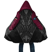 Queensland Maori Rugby Nga Hau e Wha Cloak Maroon Motif - Polynesian Pride