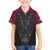 Queensland Maori Rugby Nga Hau e Wha Family Matching Tank Maxi Dress and Hawaiian Shirt Maroon Motif