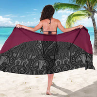 Queensland Maori Rugby Nga Hau e Wha Sarong Maroon Motif