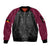 Queensland Maori Rugby Nga Hau e Wha Sleeve Zip Bomber Jacket Maroon Motif