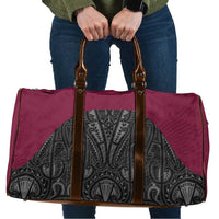 Queensland Maori Rugby Nga Hau e Wha Travel Bag Maroon Motif - Polynesian Pride