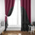 Queensland Maori Rugby Nga Hau e Wha Window Curtain Maroon Motif