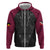 Queensland Maori Rugby Nga Hau e Wha Zip Hoodie Maroon Motif
