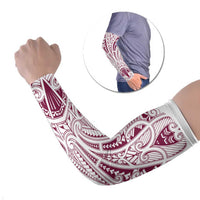 Queensland Maori Rugby Nga Hau e Wha Arm Sleeves White Motif - Polynesian Pride