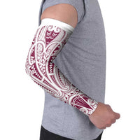 Queensland Maori Rugby Nga Hau e Wha Arm Sleeves White Motif - Polynesian Pride