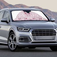 Queensland Maori Rugby Nga Hau e Wha Auto Sun Shade White Motif - Polynesian Pride