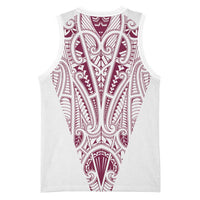 Queensland Maori Rugby Nga Hau e Wha Basketball Jersey White Motif - Polynesian Pride