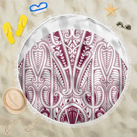 Queensland Maori Rugby Nga Hau e Wha Beach Blanket White Motif