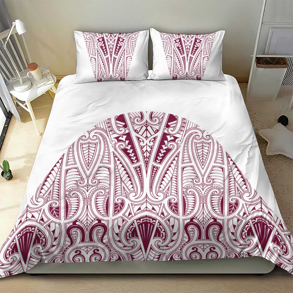 Queensland Maori Rugby Nga Hau e Wha Bedding Set White Motif