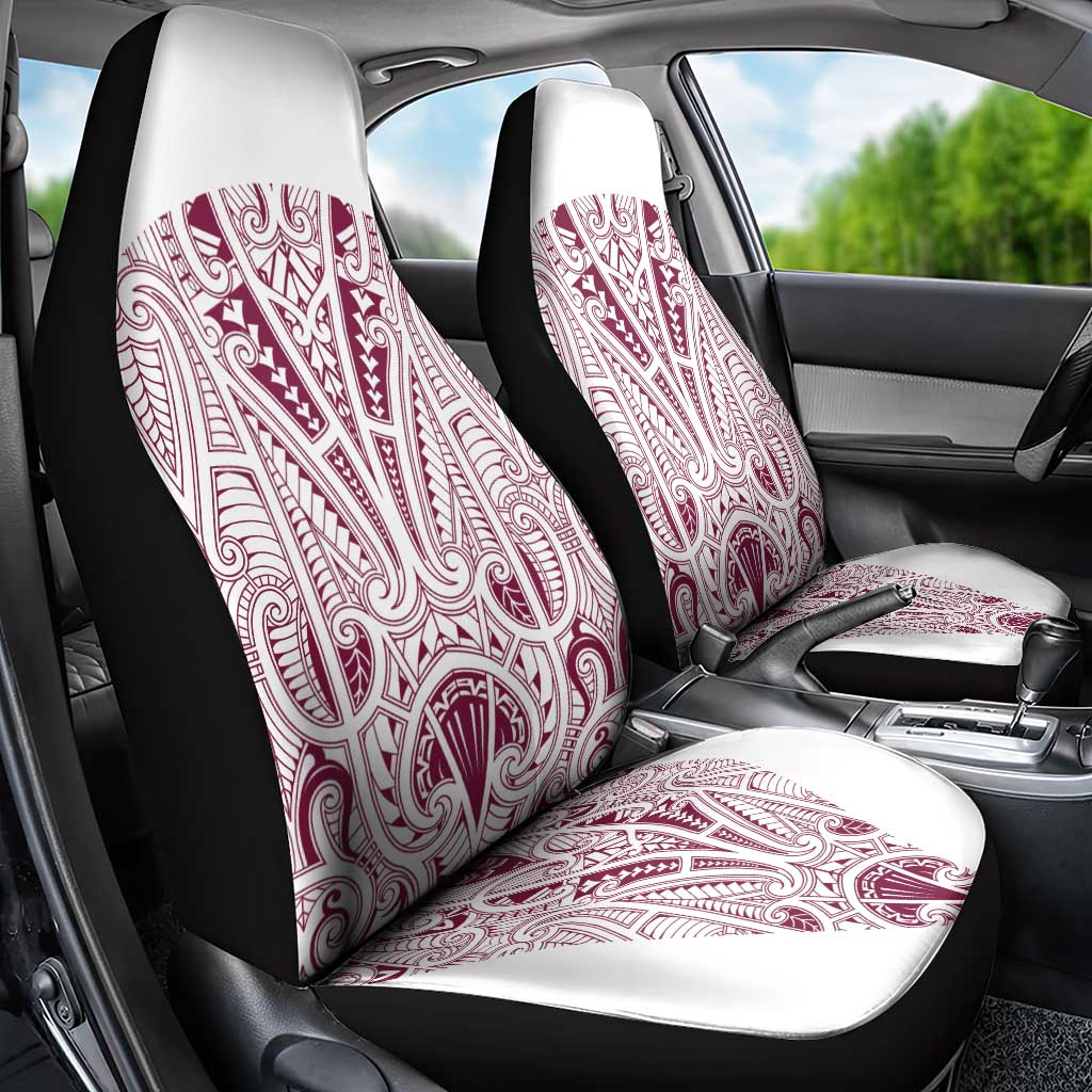 Queensland Maori Rugby Nga Hau e Wha Car Seat Cover White Motif