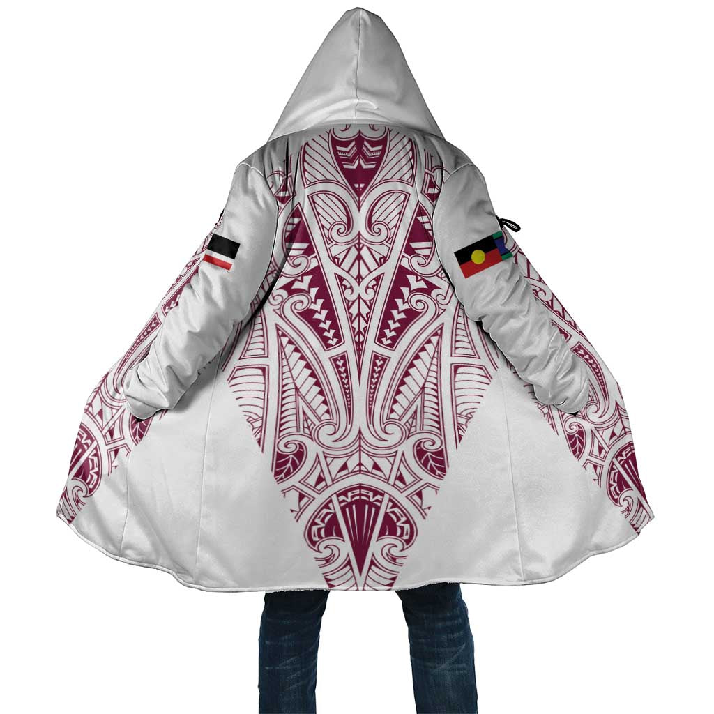Queensland Maori Rugby Nga Hau e Wha Cloak White Motif - Polynesian Pride