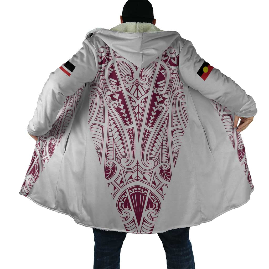 Queensland Maori Rugby Nga Hau e Wha Cloak White Motif - Polynesian Pride