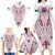 Queensland Maori Rugby Nga Hau e Wha Family Matching Long Sleeve Bodycon Dress and Hawaiian Shirt White Motif