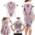 Queensland Maori Rugby Nga Hau e Wha Family Matching Long Sleeve Bodycon Dress and Hawaiian Shirt White Motif