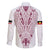 Queensland Maori Rugby Nga Hau e Wha Family Matching Mermaid Dress and Hawaiian Shirt White Motif
