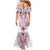 Queensland Maori Rugby Nga Hau e Wha Family Matching Mermaid Dress and Hawaiian Shirt White Motif