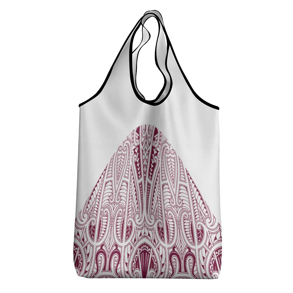 Queensland Maori Rugby Nga Hau e Wha Grocery Bag White Motif