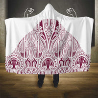 Queensland Maori Rugby Nga Hau e Wha Hooded Blanket White Motif