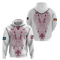 Queensland Maori Rugby Nga Hau e Wha Hoodie White Motif