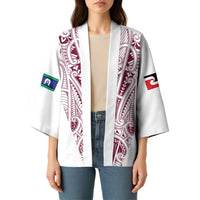 Queensland Maori Rugby Nga Hau e Wha Kimono White Motif - Polynesian Pride