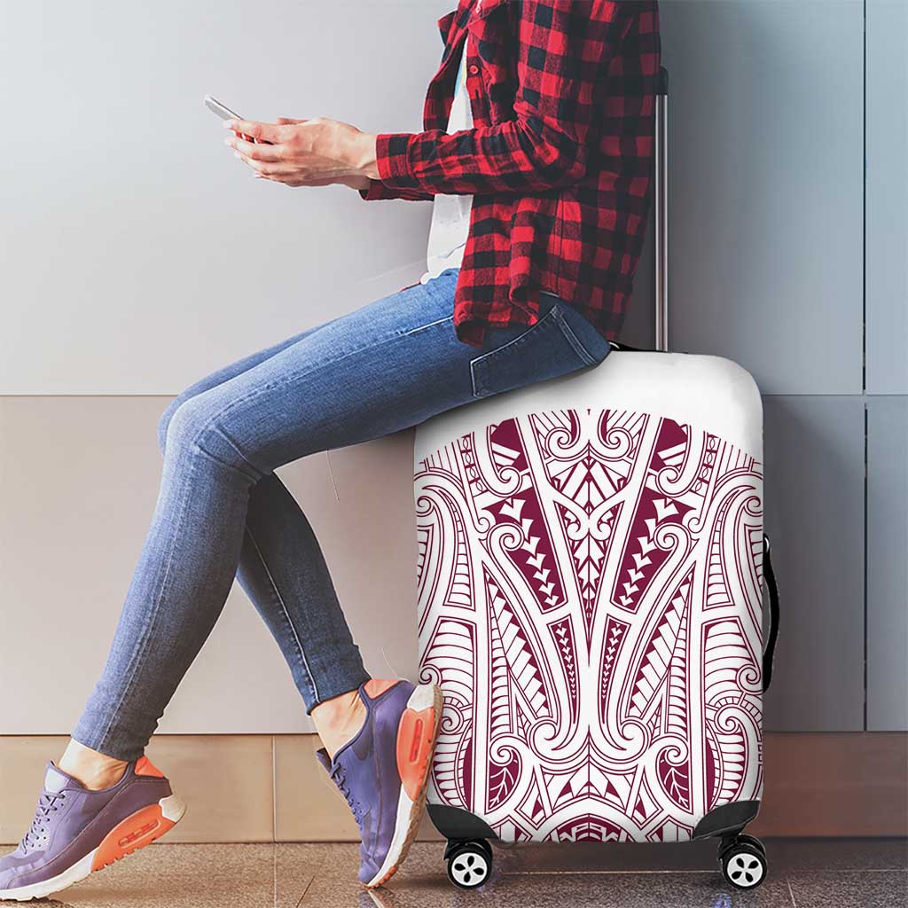 Queensland Maori Rugby Nga Hau e Wha Luggage Cover White Motif
