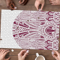 Queensland Maori Rugby Nga Hau e Wha Puzzle White Motif - Polynesian Pride