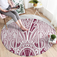 Queensland Maori Rugby Nga Hau e Wha Round Carpet White Motif