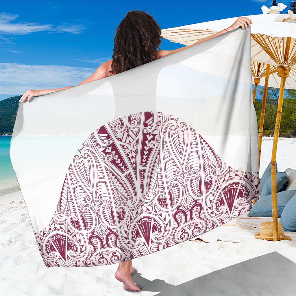 Queensland Maori Rugby Nga Hau e Wha Sarong White Motif